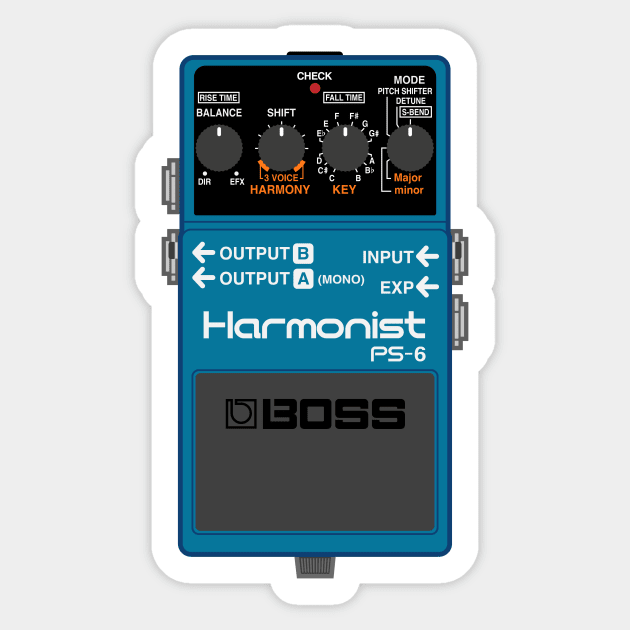 Boss PS-6 Harmonist Guitar Effect Pedal - Boss - Sticker | TeePublic
